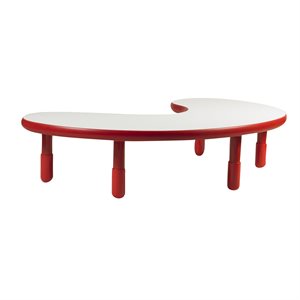 Table en forme d'haricot - Rouge - 14"